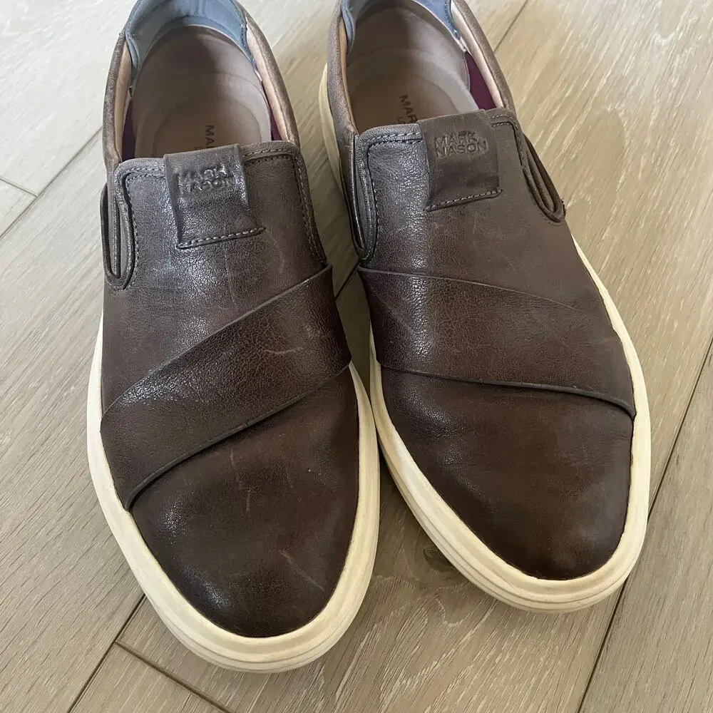 Mark Nason Los Angeles Men's 12 Leather Slip On Sneaker Loafer High Quality